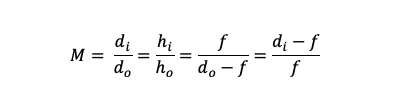 Formula for computing magnification