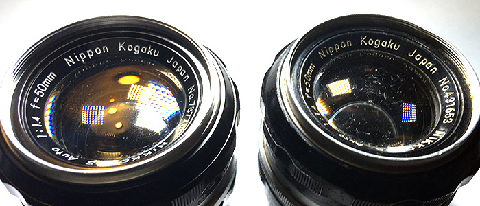 Two versions of the Nikkor-S 50f1.4