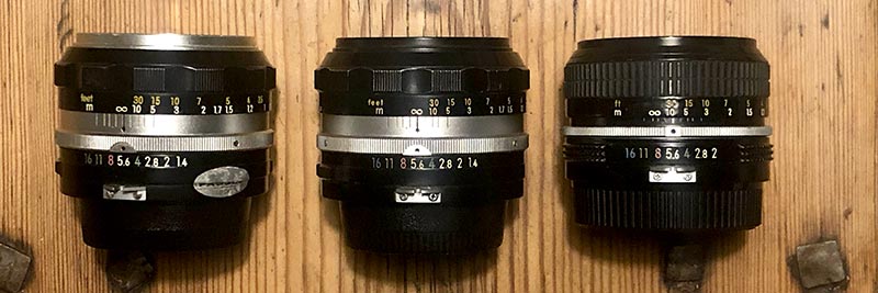Nikon F, C and K type lenses.